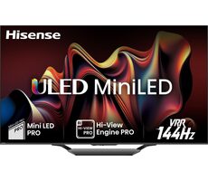 85" Hisense 85U7NQ schwarz / UHD / QLED / HDMI / USB / CI+ / LAN / WLAN / DVB-T2&C&S2 / 50W Lautsprecher