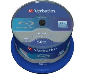 Verbatim BD R Single Layer 25 GB 50 Stück / blaue Oberfläche / 6x / Spindel