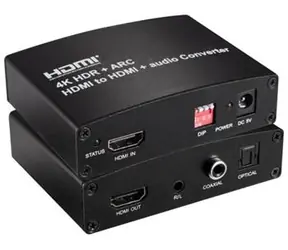 PremiumCord HDMI2.0 Repeater / Extender 4Kx2K@60Hz mit Audiotrennung / Stereo-Klinke / Toslink / RCA