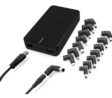 MicroBattery Universal-Laptop-Netzteil 90 W / USB 5 V 2,1 A / DC 14,5-20 V / 14 Anschlüsse