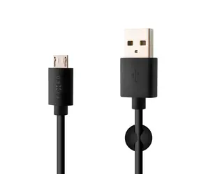 FIXED Daten- und Ladekabel mit MicroUSB-Stecker schwarz / 2,4A / Halterung und Band inklusive