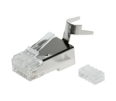 Solarix Modularstecker 8p8c CAT6A gefaltet / geschirmt / für Kabel