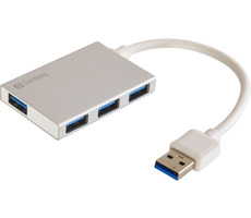 Sandberg USB Pocket HUB 4X USB 3.0 weiß