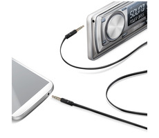 Celly Audiokabel 2 x 3,5 mm Klinke schwarz / flach 