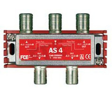 FTE -Splitter AS 4, Bereich 5-2400 MHz, F-Stecker
