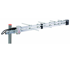 TESLA TE-2800 PW Außenantenne für DVB-T2-Signalempfang / 470-790 MHz / 9 dBi / aktiver Verstärker / Montage-SET
