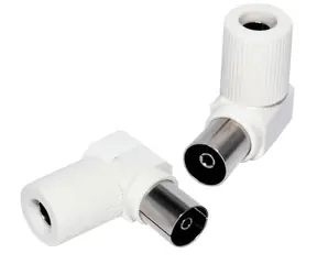 PremiumCord TV-Antennenstecker IEC abgewinkelt-F / 75 Ohm