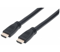 Manhattan Wandkabel HDMI-HDMI 10m / Ethernet / geschirmt / schwarz 