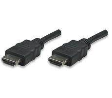 Manhattan Kabel für HDMI-HDMI-Monitore 5m / schwarz / geschirmt