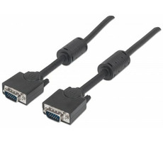 Manhattan Cable SVGA HD15 M-HD15 M 3M mit Ferritkernen / schwarz 