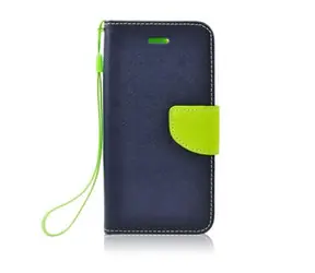 GAMACZ FANCY BOOK Hülle für Samsung J100H Galaxy J1 Blau-Limette
