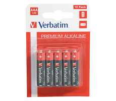 Verbatim Alkaline-Blisterbatterien AAA 1,5 V, 10 Stück/Blister