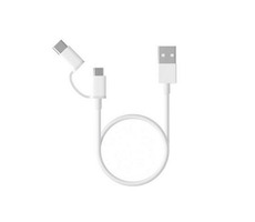 XIAOMI 2-in-1-USB- Cable (Micro-USB auf Typ C), 30 cm, weiß