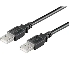 MicroConnect -Kabel USB2.0 A (M) - USB2.0 A (M) / 0,5 m / schwarz