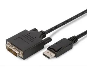 MicroConnect DisplayPort 1.2 - DVI-D Kabel MM / 1m / 6mm / Dual-Link / 1920 x 1080 / schwarz