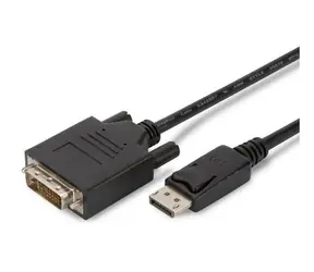 MicroConnect DisplayPort 1.2 - DVI-D Kabel MM / 3M / 6mm / Dual-Link / 1920 x 1080 / schwarz