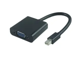 MicroConnect Adapter Mini DP - VGA MF / 15cm / Aktiv / schwarz