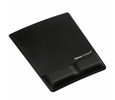 Fellowes Health-V Microban Lycra - Schwarzes Mauspad / Maus- und Handgelenkpolster aus Schaumstoff 