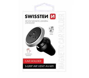 Swissten S-GRIP AV-M9 schwarz-silber / Magnethalter für die Kfz-Lüftung 