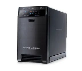 Fantec QB-X2US3R schwarzes externes Gehäuse für 2x 3,5" SATA-Festplatten / USB 3.0