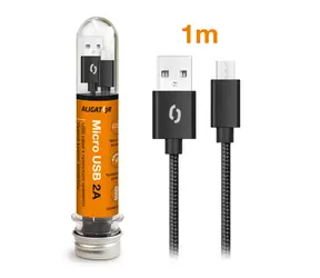 Aligator TUBA 2A Ladekabel microUSB schwarz