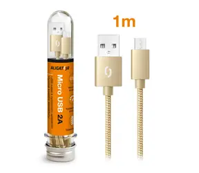 Aligator TUBA 2A Ladekabel microUSB gold