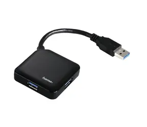 HAMA USB 3.0 Hub Schwarz / 4-Port 