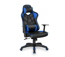 Connect IT LeMans Pro blau / Gamingstuhl / verstellbar / Kunstleder / Rollen / Tragkraft 150 kg