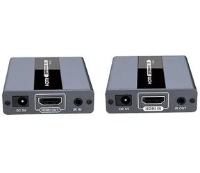 PremiumCord HDMI-Extender grau / bis zu 120 m / über ein Cat5-, Cat6-Kabel / FHD 1080p