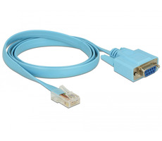 DeLock Adapter RS-232 DB9 Buchse > 1 x Seriell RS-232 RJ45 Stecker 1 m blau