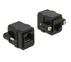 DeLock Adapter RJ45 Buchse > RJ45 Buchse Panelmontage / Cat.6 / UTP 