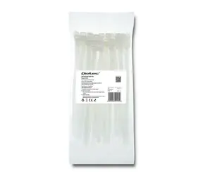 Qoltec Kabelverbinder weiß / 7,2x200 / Nylon UV / 50 Stk 