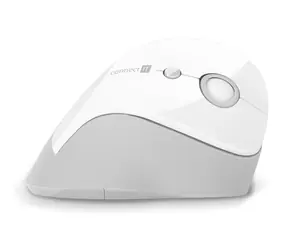 Connect IT FOR HEALTH weiß / Ergonomische vertikale kabellose Maus / 1600DPI / 6 Tasten / 2,4GHz / 1x AA