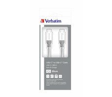 Verbatim Datenkabel USB-C -> USB-C grau / USB 3.1 Gen 2 / 30 cm