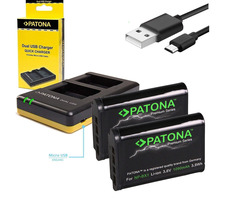 Patona Ladegerät Photo Dual Quick Sony NP-BX1 + 2x Akkus 1090mAh / USB