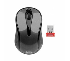 A4Tech G3-280N Grau-Schwarz / Kabellose optische Maus / 1000 DPI / 2,4 GHz / V-Track / 3 Tasten / Nano-USB / Batterie 1x AA 