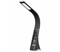 Immax LED-Tischleuchte Leder 6,5W schwarz / 300lm / 5V / 1,0A / 3 Lichtfarben / flexibler Arm / USB