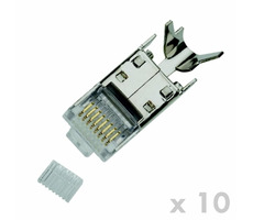 DATACOM geschirmter STP-Stecker RJ45 CAT7 / Klemme 8p8c / 10 Stk