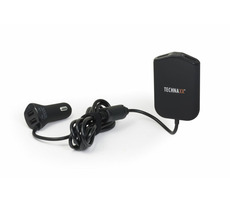 Technaxx Familien-Autoladegerät schwarz / 4X USB / 2,4A / Halterung für Rücksitze