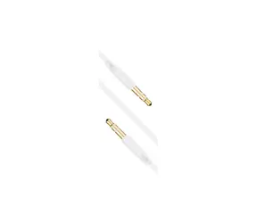 FIXED Flaches Audio-AUX-Kabel mit Anschlüssen 2 x 3,5 mm Klinke weiß