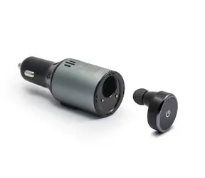 Technaxx BT-X25 Bluetooth In-Ear Freisprecheinrichtung mit Autoladegerät / Tastensteuerung / Ladegerät mit 2x USB-Anschluss