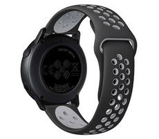Tactical Doppel-Silikonarmband für Amazfit Pace schwarz-grau