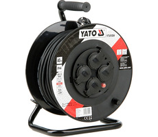 YATO YT-81054 Trommelverlängerungskabel / 230V / 16 A / Anzahl Steckdosen 4 / Steckdosentyp E | F / Länge 40 m / IP44