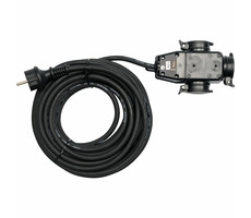 YATO YT-8116 Verlängerungskabel mit Gummiisolierung / Spannung 230 V / Anzahl Steckdosen 3 / Länge 10 m / IP44