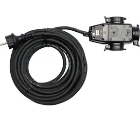 YATO YT-81162 Verlängerungskabel mit Gummiisolierung / Spannung 230 V / Anzahl Steckdosen 3 / Länge 20 m / IP44