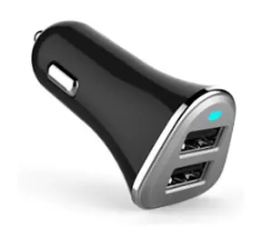 Platinet PLCR2B schwarz / Autoladegerät / 2x USB / 3,4 A / 1m microUSB-Kabel