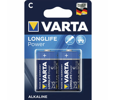 Varta Longlife Batterie LR14 (C small mono) / 1,5V / 7800 mAh / Alkali / 2 Stück / im Blister
