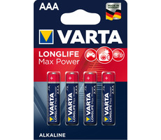 Varta Longlife Max Power Batterie AAA 4 Stück / 1,5 V / Alkali / im Blister