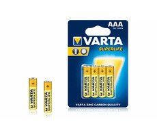Varta Superlife Batterie AAA / 1,5V / Zink-Kohle / 4 Stück / im Blister