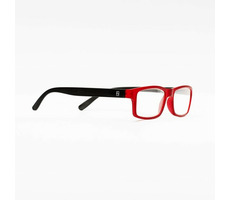 Z-Zoom Gaming-Brille +2,5 mattes Burgunderrot - eckiger Rahmen / reduziert digitale Strahlung